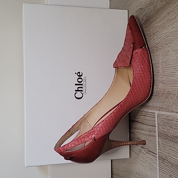 Chloe Silverado Python Pumps - Picture 2 of 8